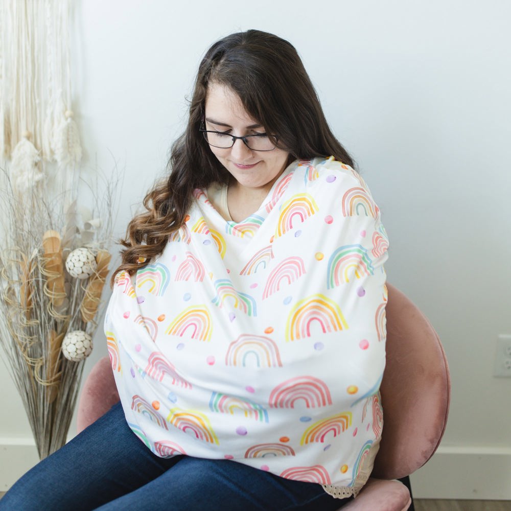 Rainbow Infant Car Seat/Nursing Cover