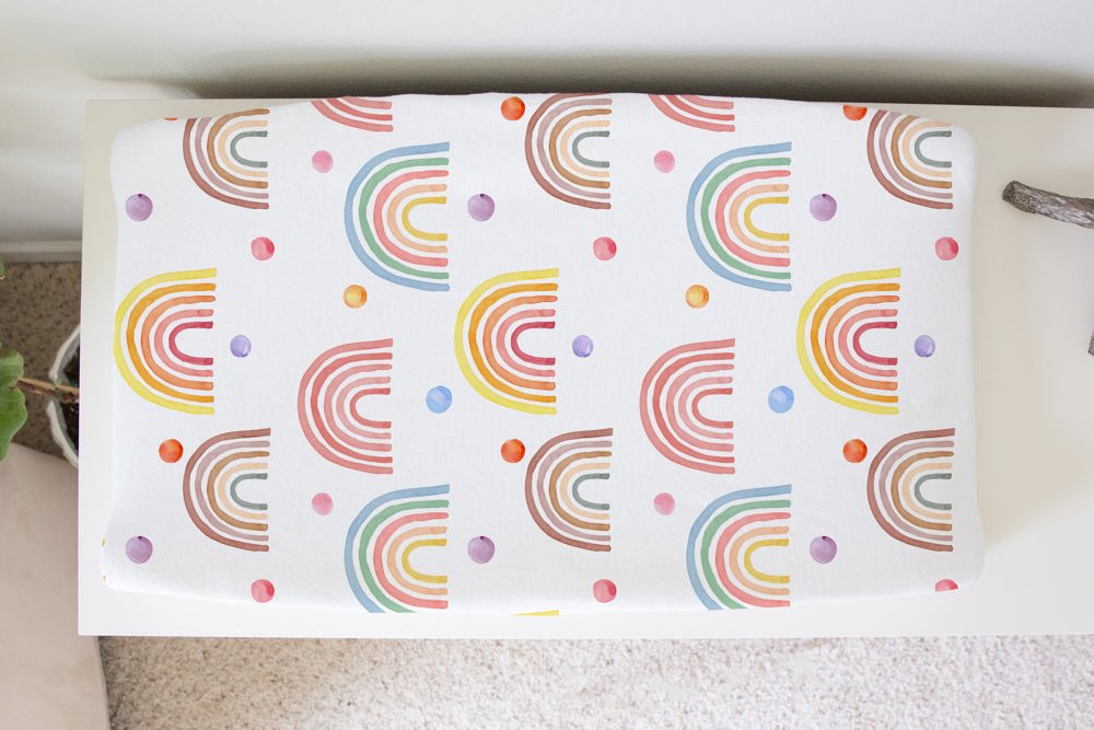 Changing Pad Cover - Rainbow