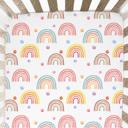  Fitted Crib Sheet - Rainbow