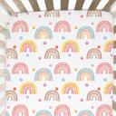  Fitted Crib Sheet - Rainbow