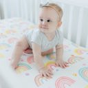  Fitted Crib Sheet - Rainbow