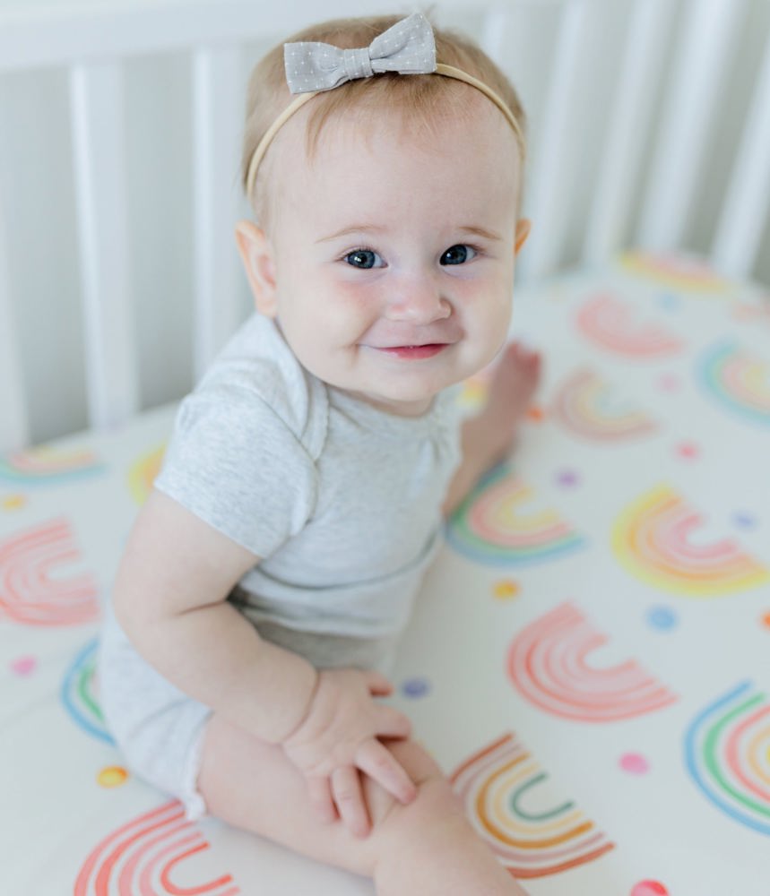 Fitted Crib Sheet - Rainbow