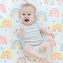  Fitted Crib Sheet - Rainbow