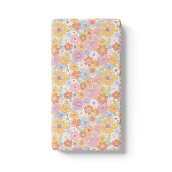 Fitted Crib Sheet - Retro Floral