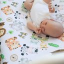  Fitted Crib Sheet - Safari