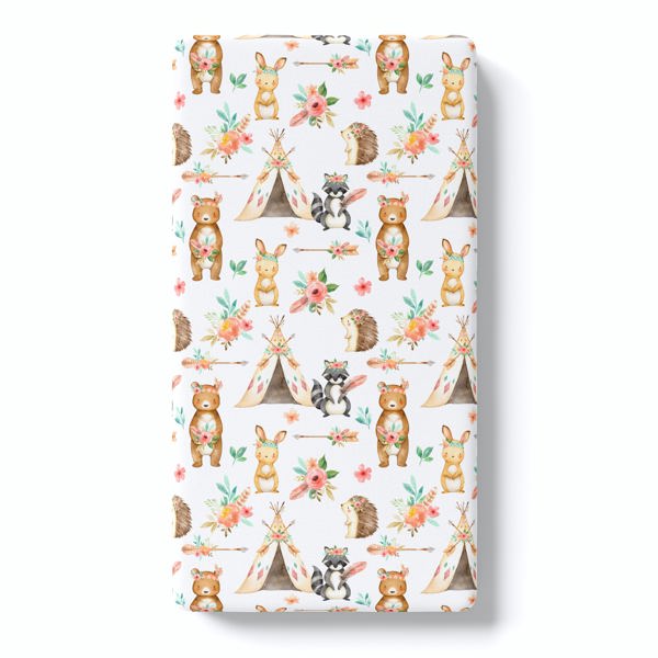 Fitted Crib Sheet - Woodland Tribe