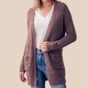  Popcorn Open Front Cardigan