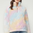 Pink/Blue Small Tie Dye Quilted Anorak S-2X