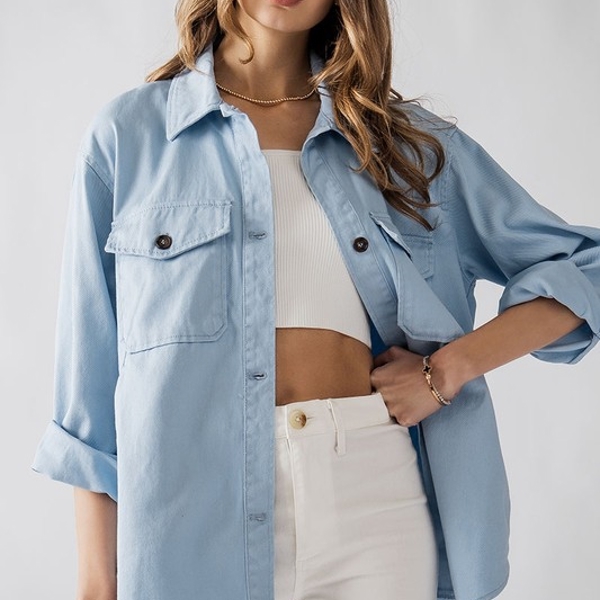 Oversized Cotton Denim Jacket