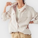 Cream Medium Reversible Corduroy Jacket S-XL / 7 Colors