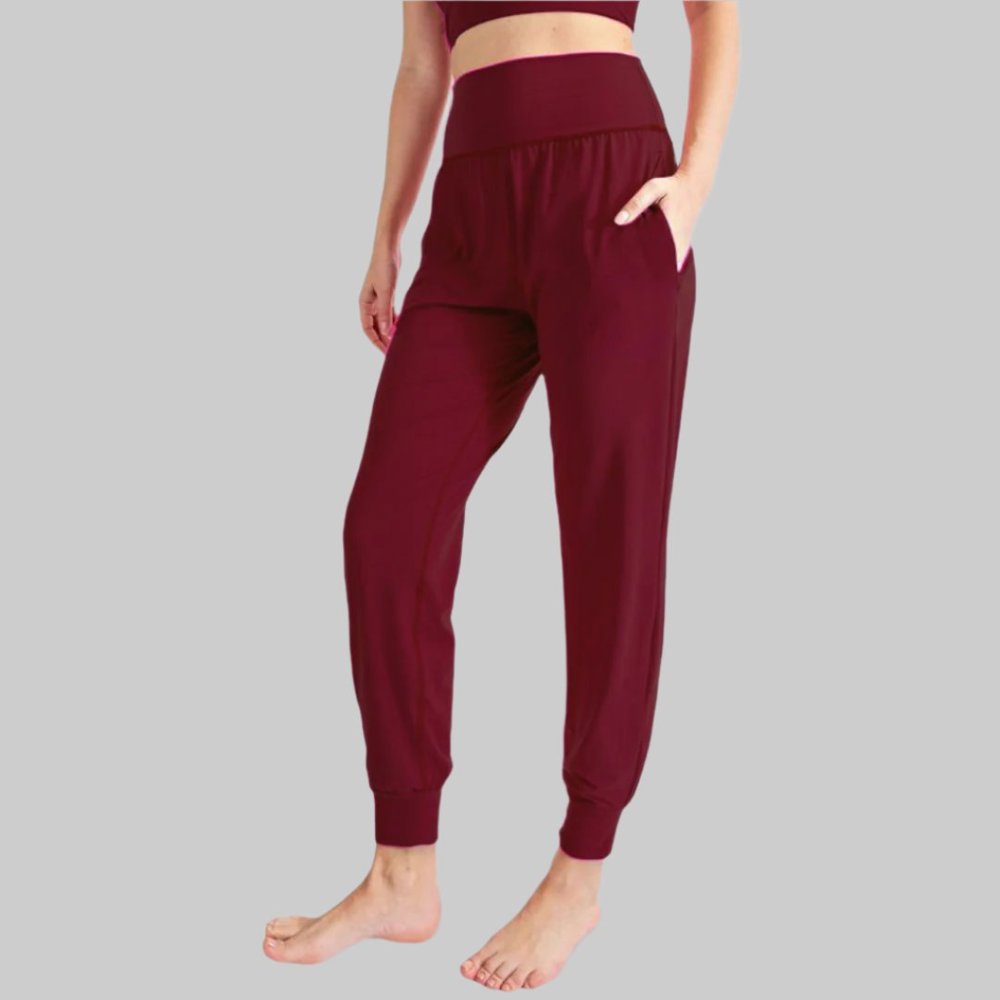 High-Waisted Pocketed Joggers