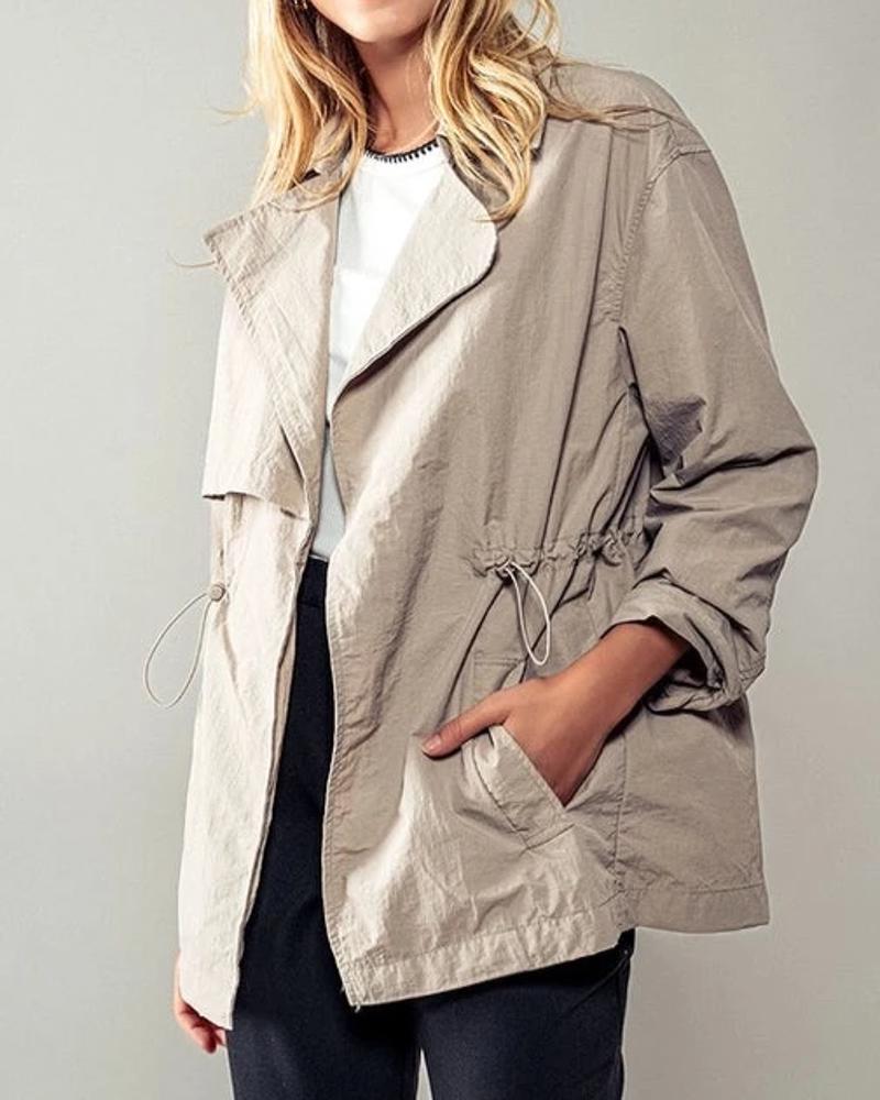 Lightweight Windbreaker Trench Jacket