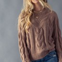  Pullover Cable Knit Sweater