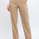 Camel Small Solid Straight Leg Trouser Pants / S-XL