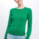 Green Small Perfect Layering Button Detail Sweater