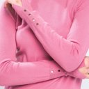 Pink Small Perfect Layering Button Detail Sweater