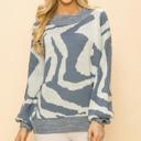 Slate Small Printed Knit Pullover Sweater