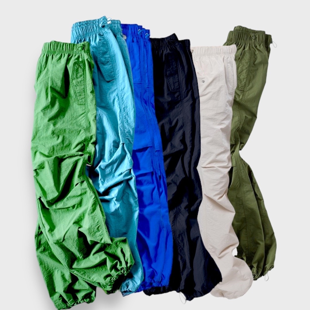 Pocketed Parachute Pants