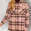  Cozy Up Plaid Shacket with Sherpa Lining