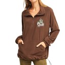 Brown Small Half Zipper Pullover Anorak