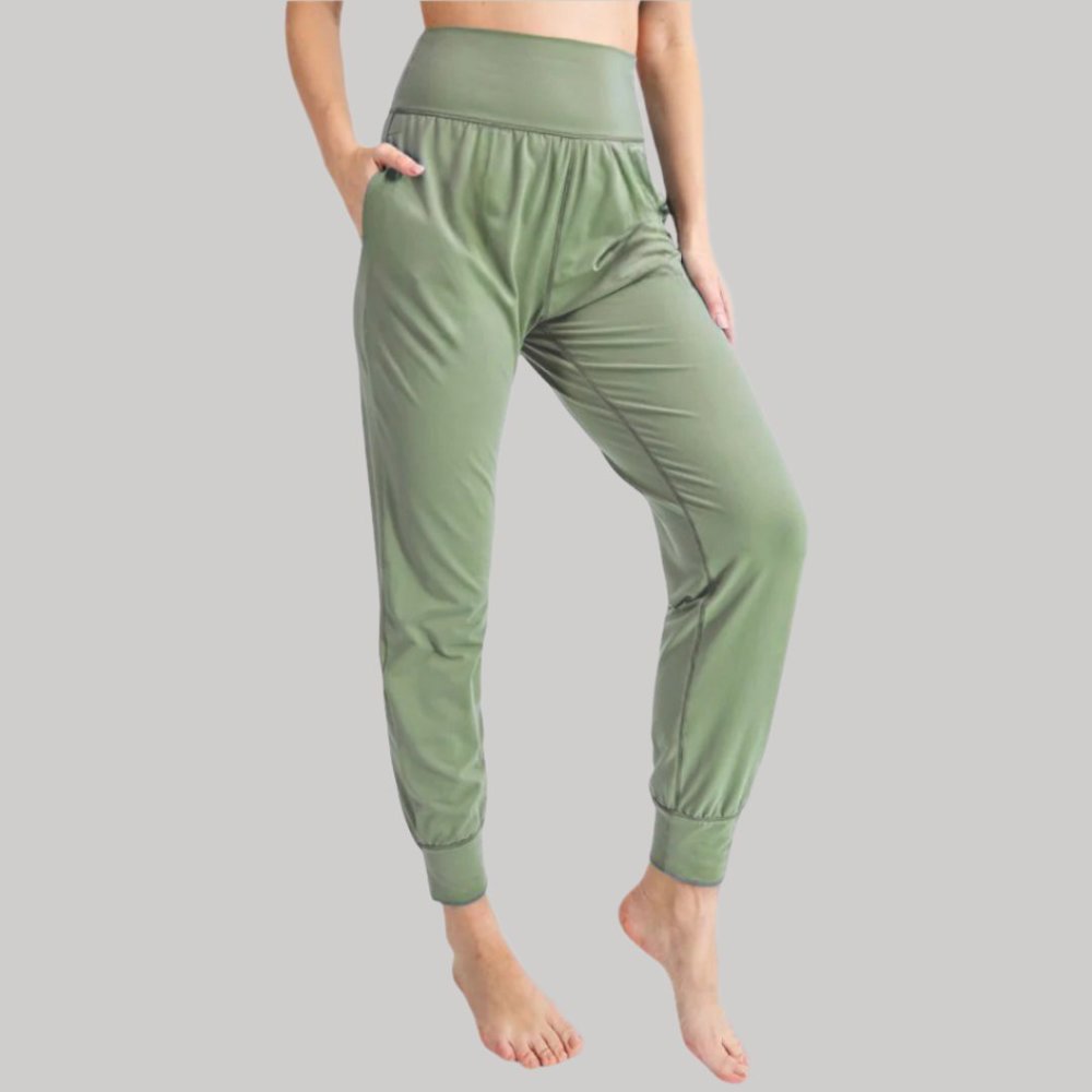 High-Waisted Pocketed Joggers