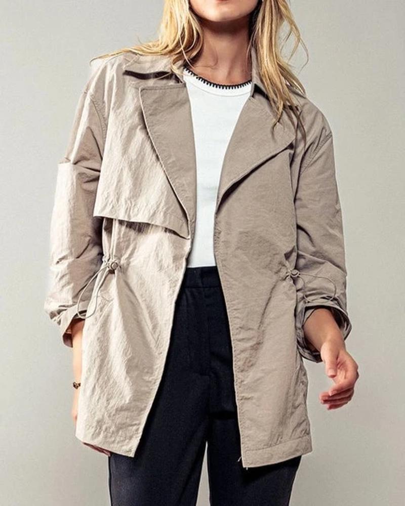 Lightweight Windbreaker Trench Jacket