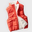 Tomato Small Reversible Puff Vest with Sherpa Lining