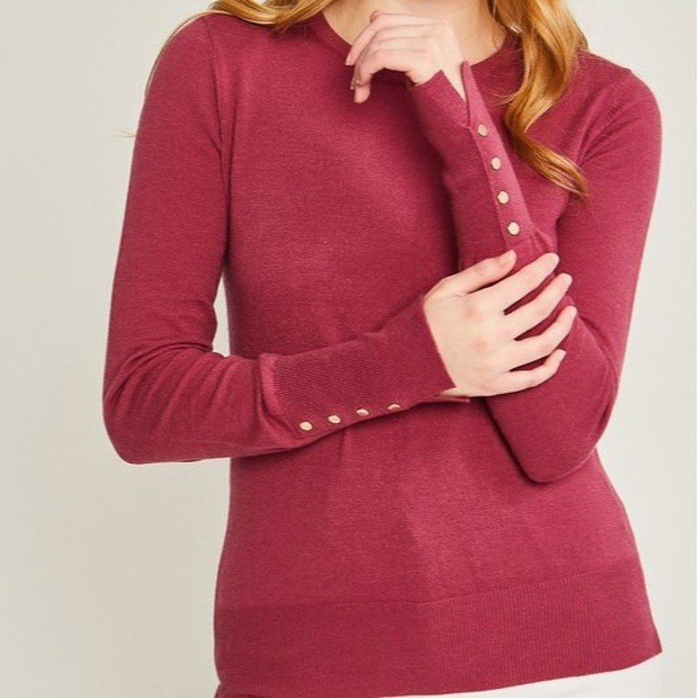 Perfect Layering Button Detail Sweater