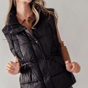  Padded Puff Vest with Waist Cinch