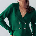  Double Breasted Crop Sweater Blazer