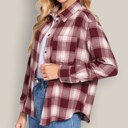  Front Pocket Oversized Flannel Top