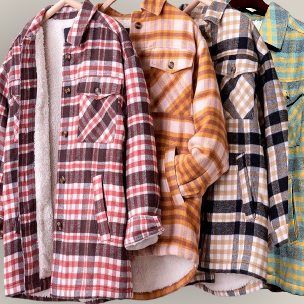 Cozy Up Plaid Shacket with Sherpa Lining