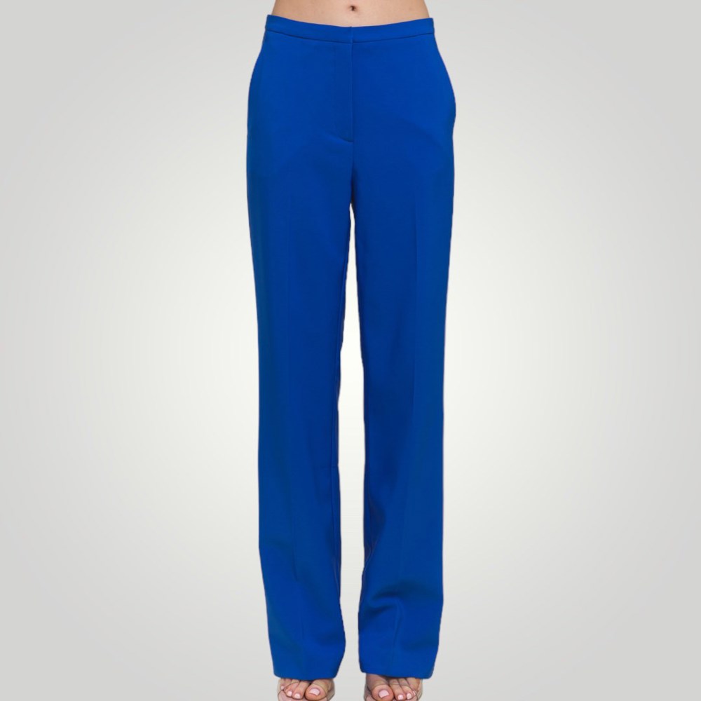 Solid Straight Leg Trouser Pants / S-XL