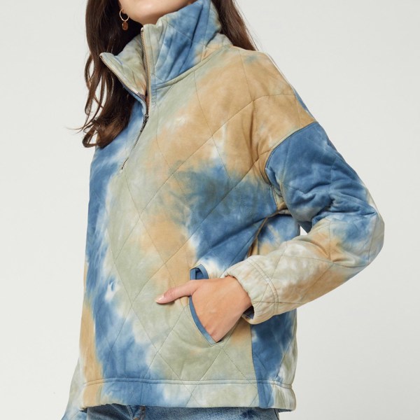 Tie Dye Quilted Anorak S-2X