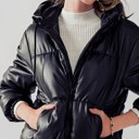  Chic Faux Leather Puff Jacket