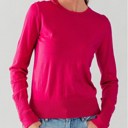 Fuchsia Small Perfect Layering Button Detail Sweater