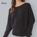  Oversized Ribbed Dolman Sweater