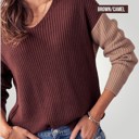 Brown/Camel Small Twist Back Sweater