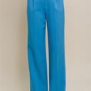 Azure Small Elegant Ease Wide-Leg Slacks with Front Pleats