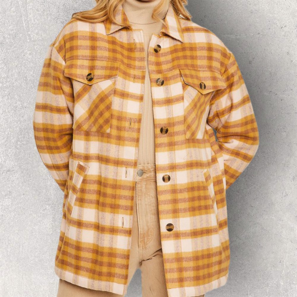 Cozy Up Plaid Shacket with Sherpa Lining