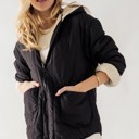  Fleece Lined Wave Quilted Reversible Jacket