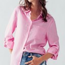  Basic Linen Relaxed Fit Button Down Shirt