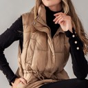  Padded Puff Vest with Waist Cinch