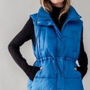  Padded Puff Vest with Waist Cinch