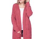  Chenille Cable Knit Ribbed Open Front Cardigan / 9 Colors