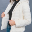 Ivory Small Cozy Sherpa Fleece-Lined Reversible Hooded Puffer Jacket