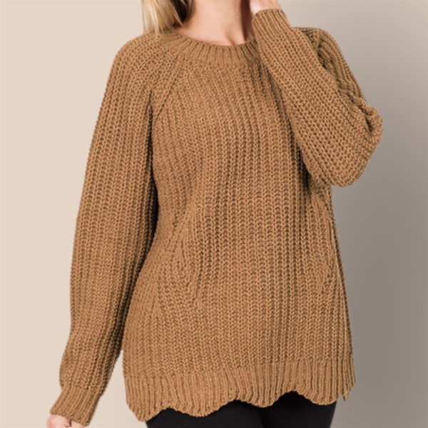 Scallop Hem Sweater