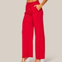  Stretchy Drawstring Wide Leg Pants