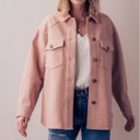 Mauve Medium Oversized Felted Flannel Shacket