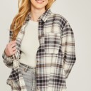  Cotton Plaid Print Button Down Shirt